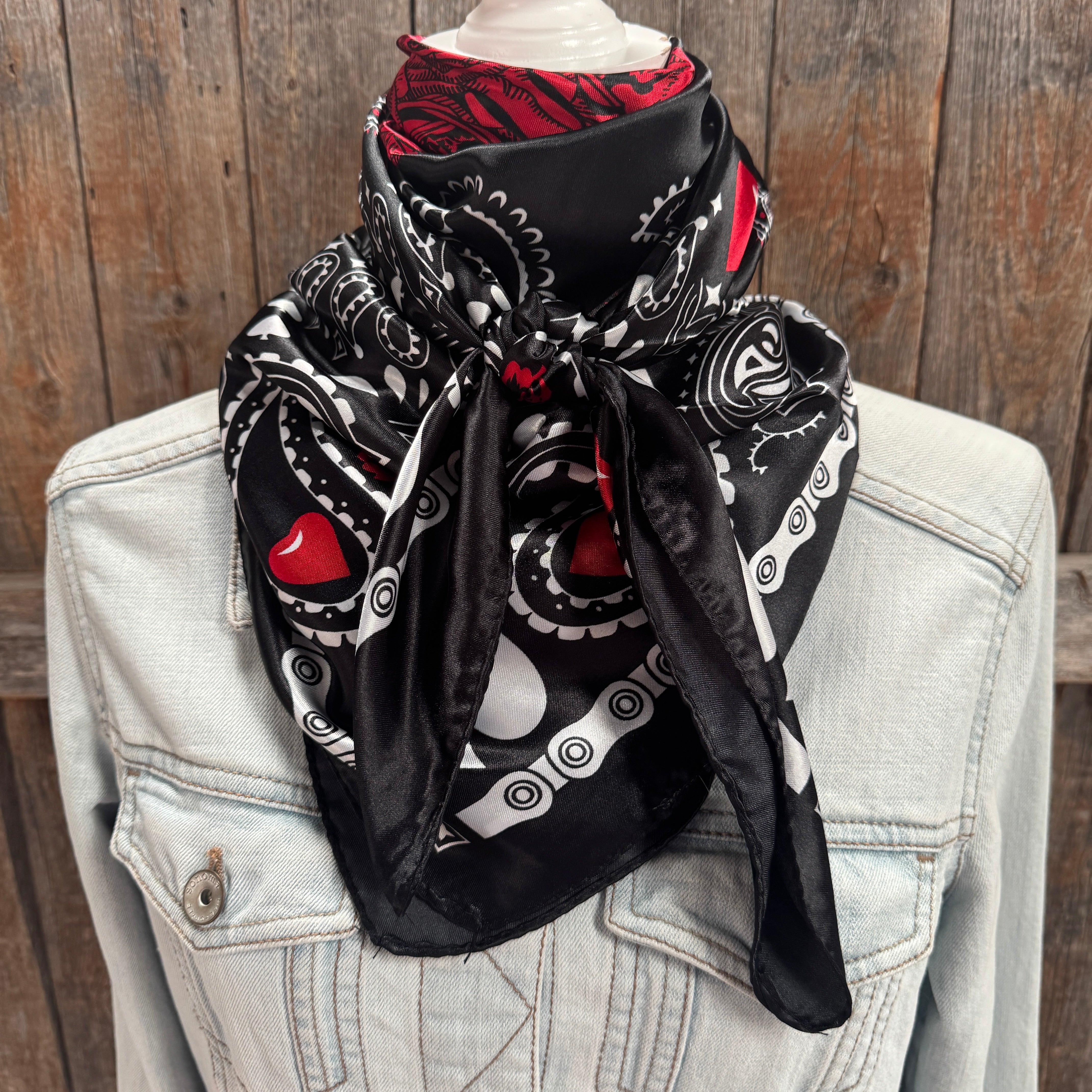 35X35" Lucky Cards Wild Rag / Scarf WR3433