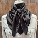35X35" Black Jacquard Wild Rag / Scarf WR4009