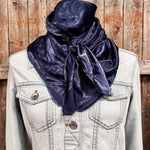 35X35" Navy Jacquard Wild Rag / Scarf WR4012