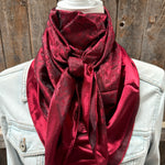 35X35" Burgundy Jacquard Wild Rag / Scarf WR4046X