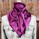 35X35" Purple Jacquard Wild Rag / Scarf WR4088