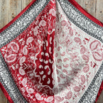 35X35" Wine Red/Cream Paisley Wild Rag / Scarf - W169S Slide WRC687B