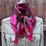 35X35"  Pink Hippie Paisley Wild Rag / Scarf WR904
