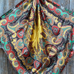 35X35"  Multi-Colored Paisley Wild Rag / Scarf WR908