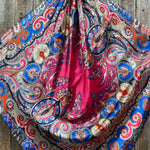 35X35"  Hot Pink Paisley Wild Rag / Scarf WR909