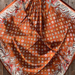 35X35"  Orange  Multi-Floral Wild Rag / Scarf WR913X