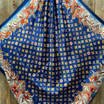 35X35"  Blue Multi-Floral Wild Rag / Scarf WR914Z