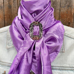 35X35" Solid Lavender Wild Rag / Scarf WRS13 - Buckle Wild Rag Slides - Assorted