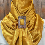 35X35" Solid Mustard Yellow Wild Rag / Scarf WRS19 - Buckle Wild Rag Slides - Assorted