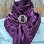 35X35" Solid Plum Wild Rag / Scarf WRS21 - Buckle Wild Rag Slides - Assorted