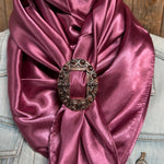 35X35" Solid Rose Wild Rag / Scarf WRS6 - Buckle Wild Rag Slides - Assorted