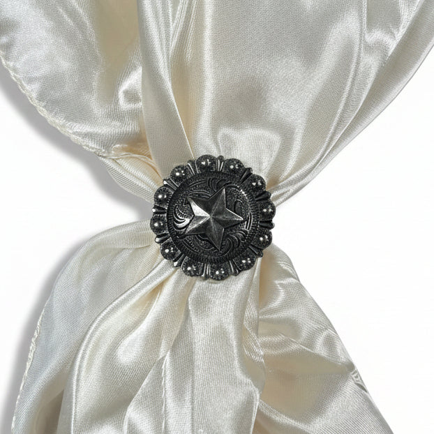 Antique Silver Star Western Concho W174