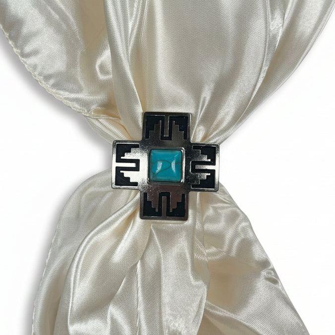 Southwest Antique Silver Turquoise Western Concho W201