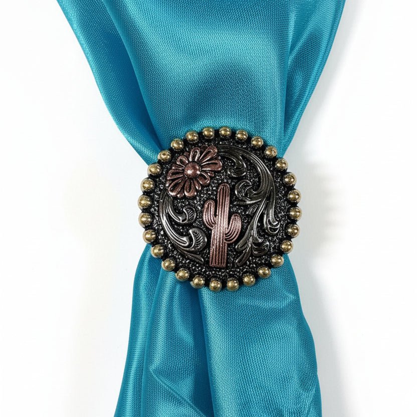Cactus and Flower Western Concho W219