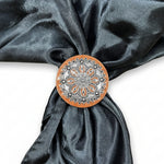 Rust Filigree and Dots Western Concho W233