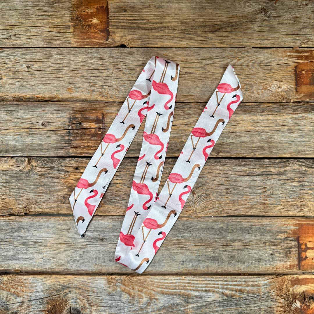 White Flamingoes Western_Wild_Rag_Scarf_for_Cowgirls_Rodeo_Drive_Conchos