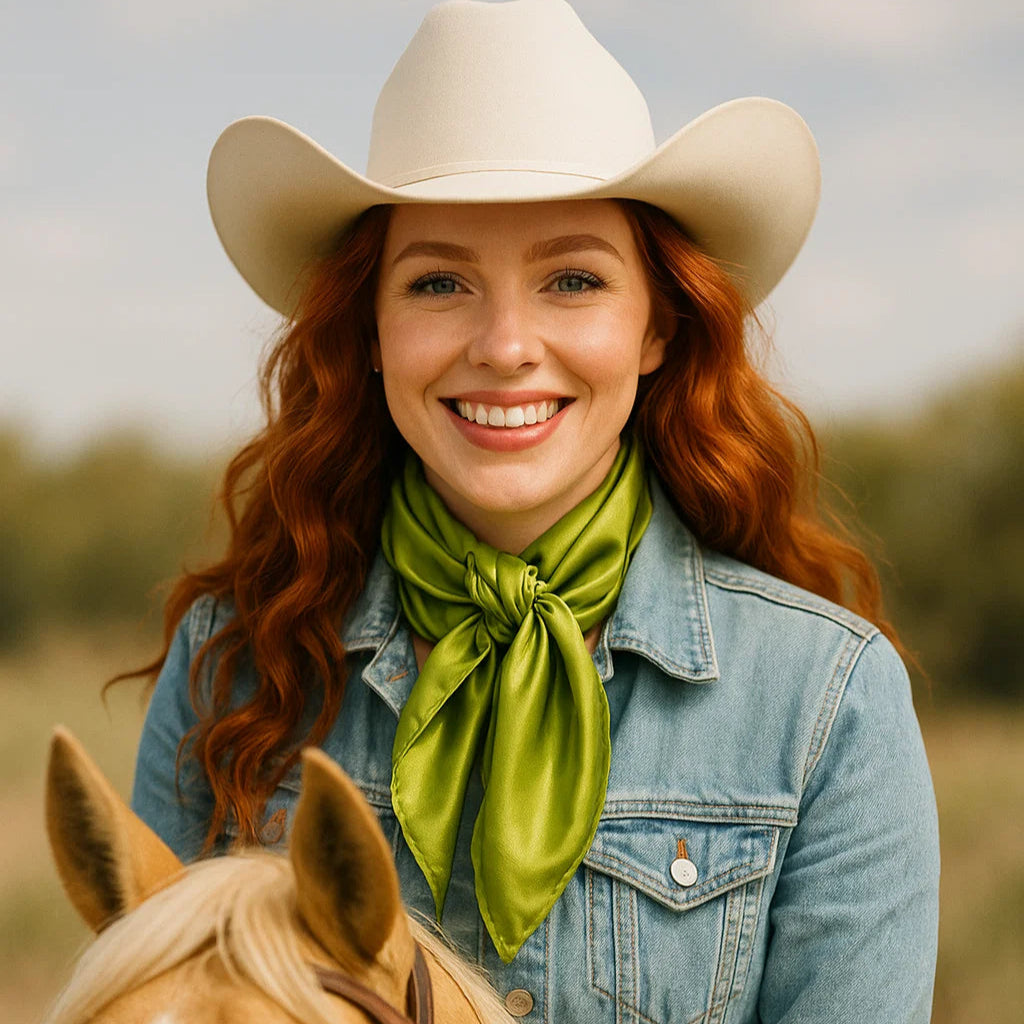 35X35"  Solid Light Green  Wild Rag / Scarf WRS22