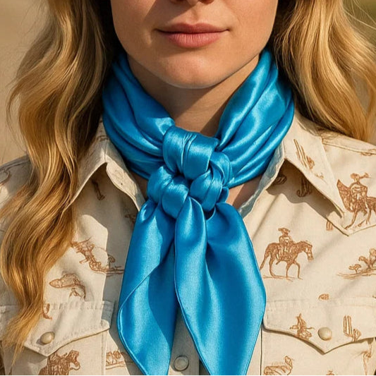 35X35"  Solid Aqua  Wild Rag / Scarf WRS8