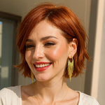Gold Ranch Style Fringe Fashion Earrings