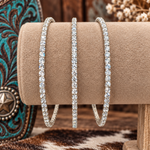 Clear Rhinestone Western Fashion Bracelet 3 pcs Set