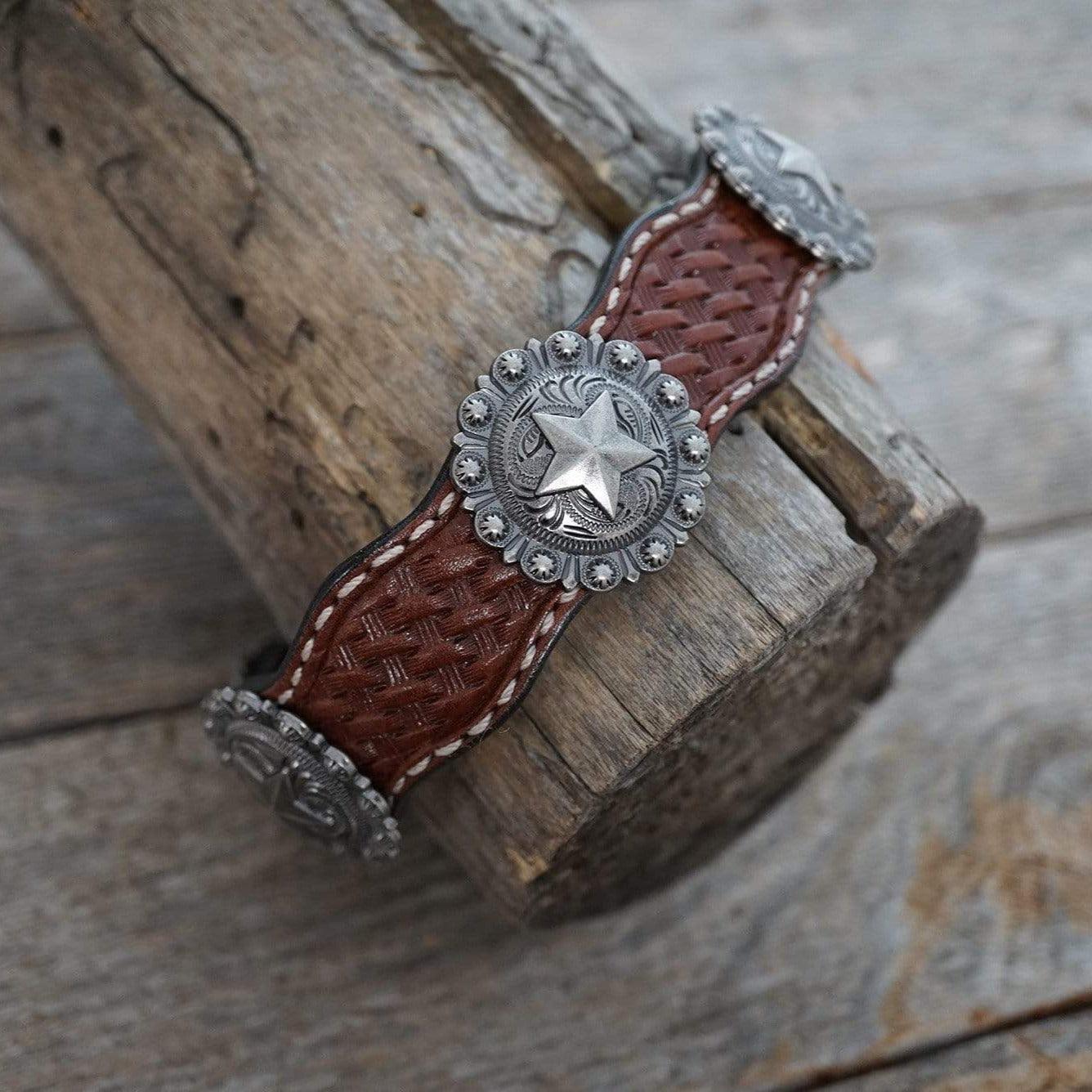 DC9 - Medium Oil Leather Dog Collar 12" to 22"  W174L