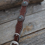 DC10 -Medium Oil Genuine Leather Dog Collar 10" to 22" W180S