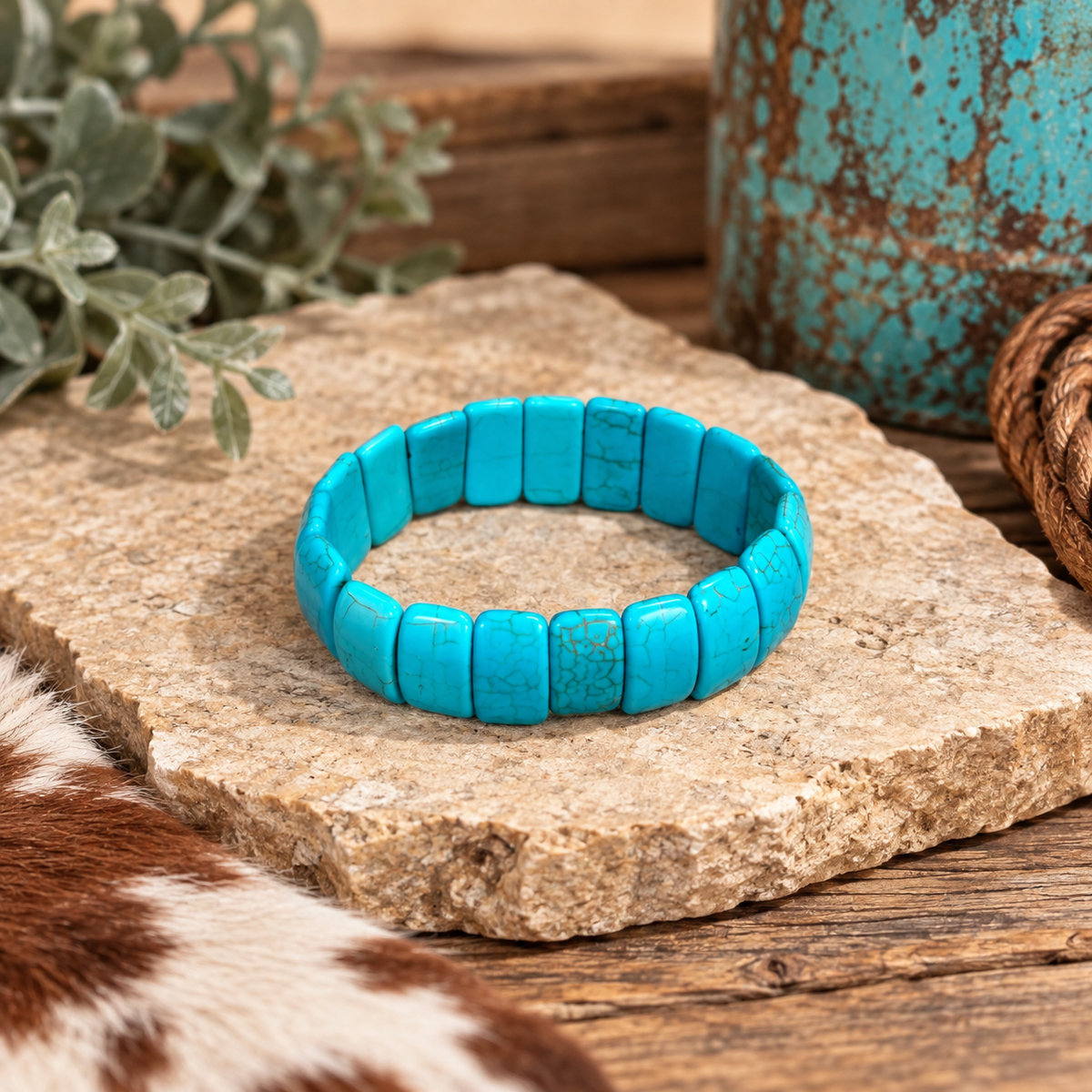Rectangle Fashion Turquoise Bracelet