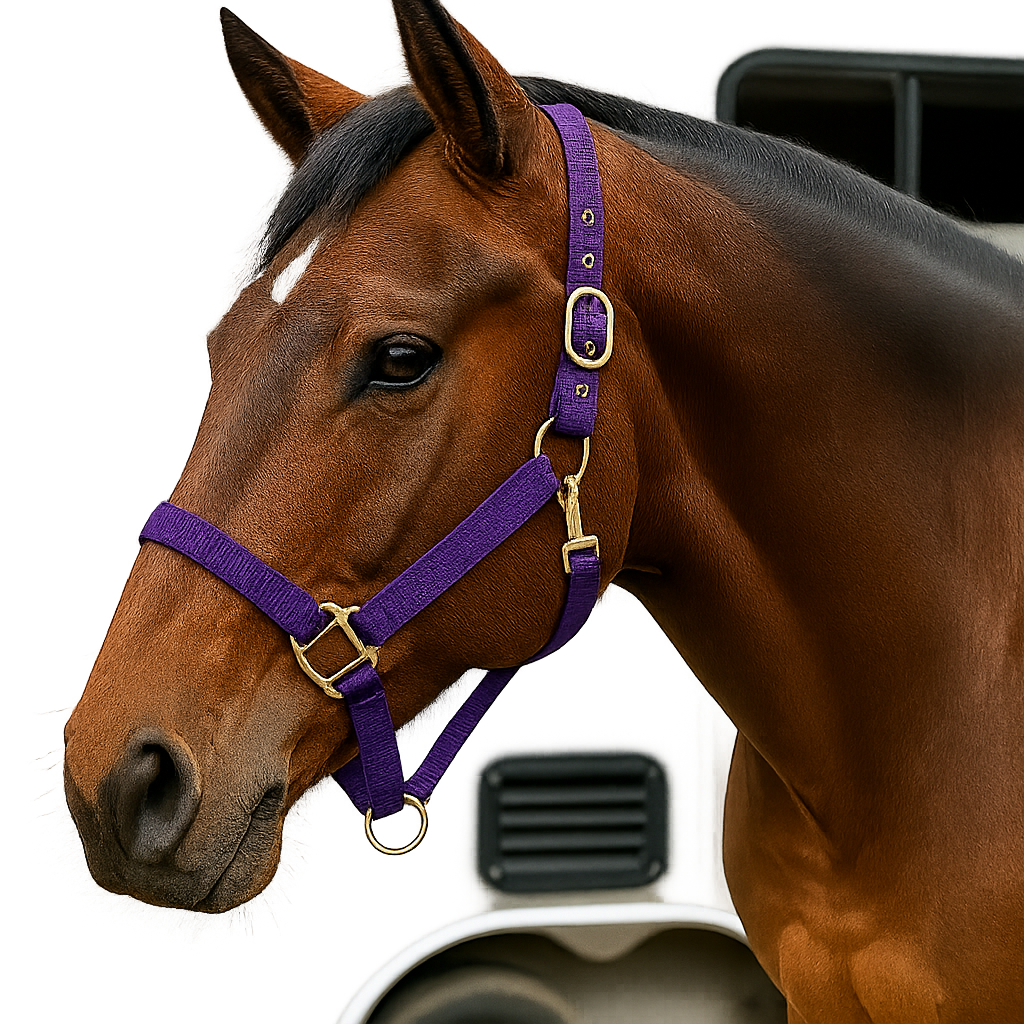 Purple Nylon Horse Halter NHPUR