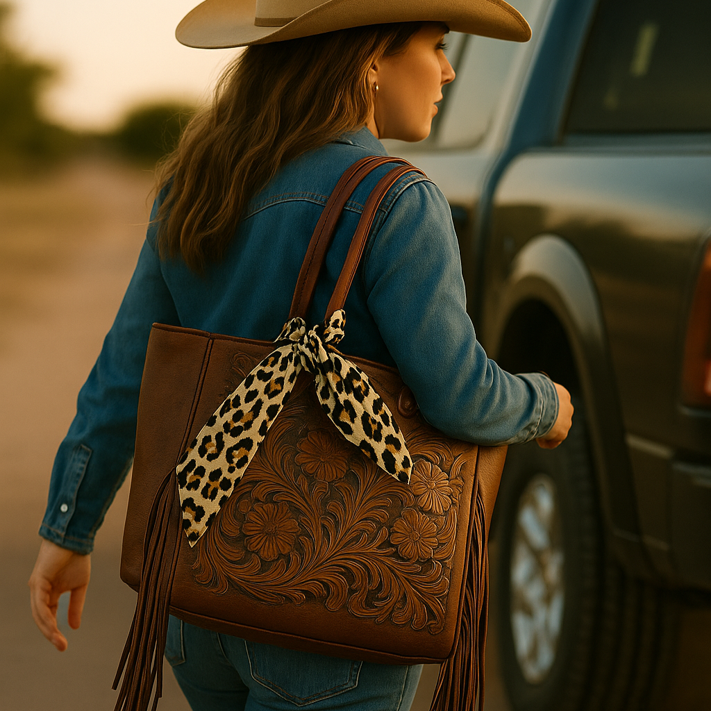 Tan Western Skinny Mini Wild Rag Scarf / Cowgirl Necktie #TW336