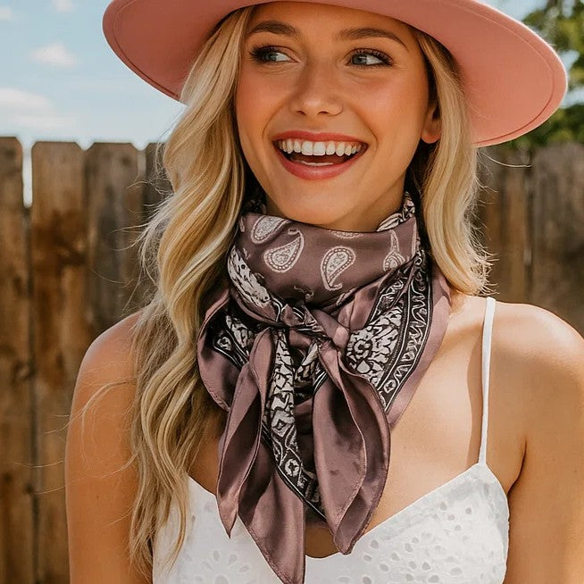 35X35" Two Tone Paisley Wild Rag / Scarf WR2557