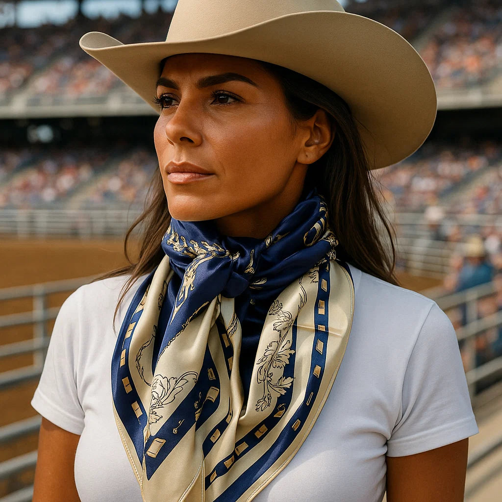 35X35" Blue Carriage Wild Rag / Scarf WR328