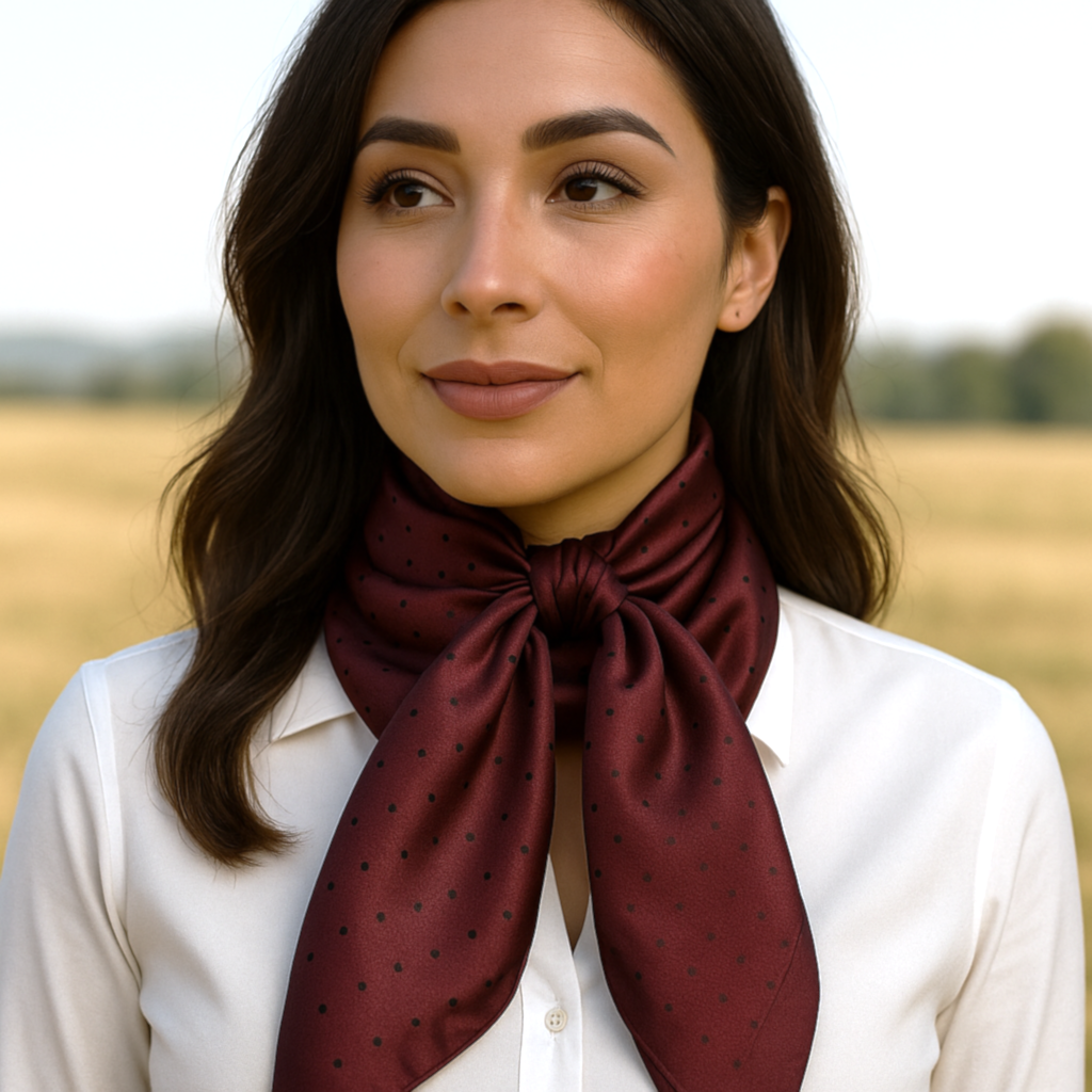 42X42"  Brown Jacquard XL Wild Rag / Scarf WR3502