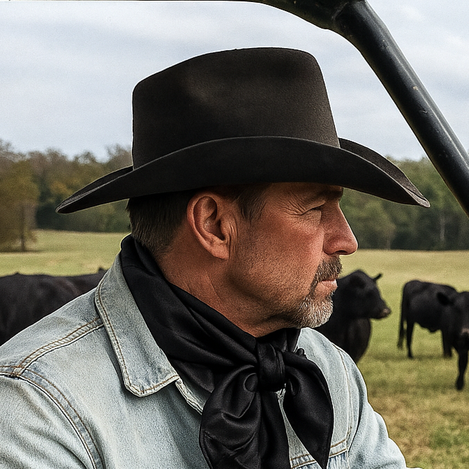 42X42"  Black Jacquard XL Wild Rag / Scarf WR3516