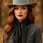 42X42"  Black Jacquard XL Wild Rag / Scarf WR3521