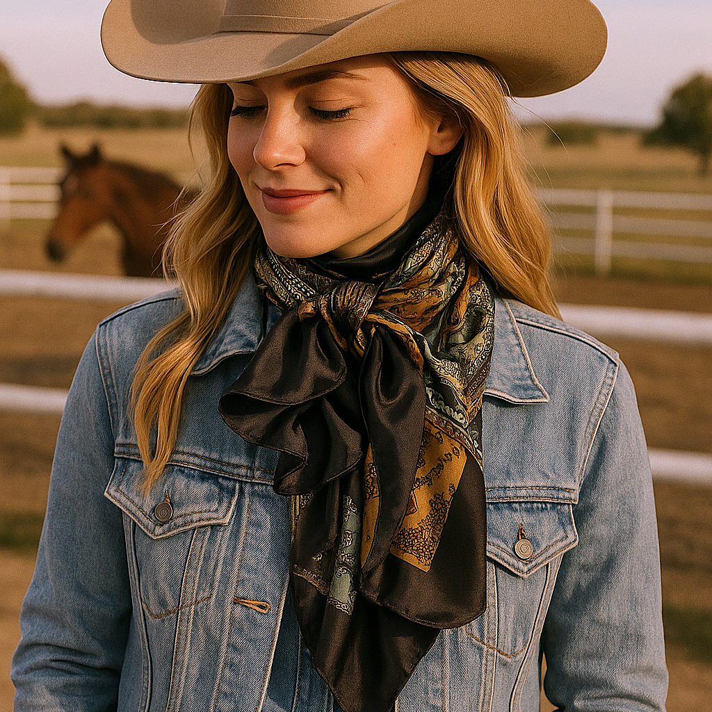 35X35" Golden Rod Paisley Wild Rag / Scarf WR3P