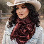 35X35" Brown Jacquard Wild Rag / Scarf WR4002X