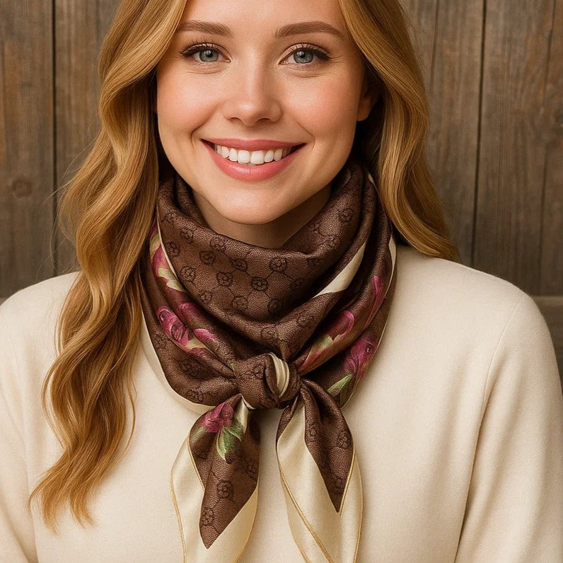 35X35" Cherry Blossom Wild Rag / Scarf WR406