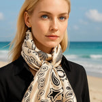 35X35" Pink & Silver Paisley Wild Rag / Scarf WR435