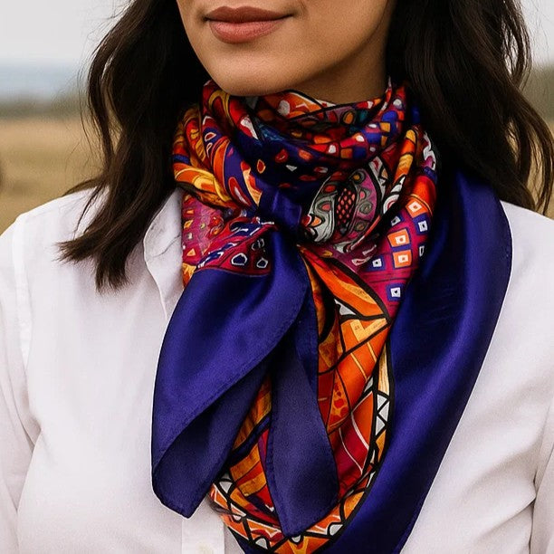 35X35"  Multi-Colored Fiesta Wild Rag / Scarf WR910X