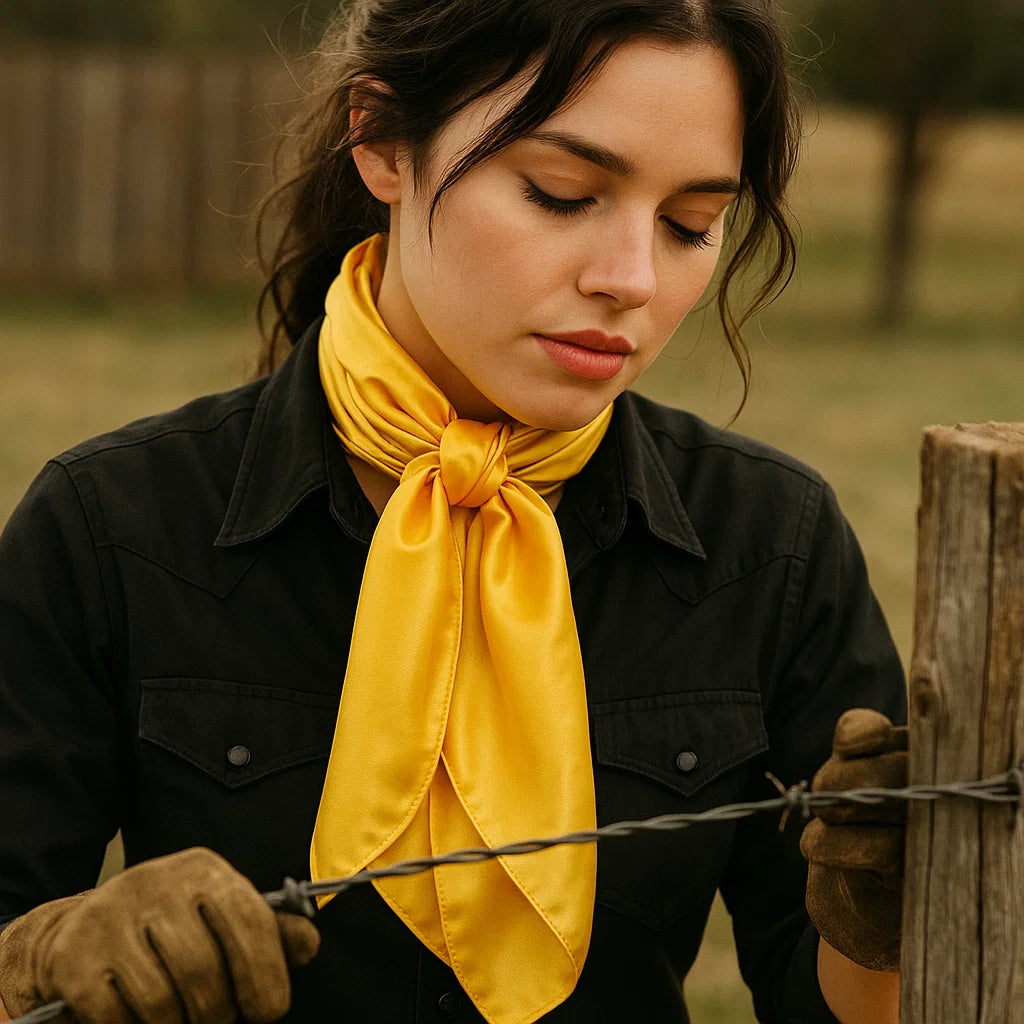 35X35"  Solid Yellow Wild Rag / Scarf WRS23