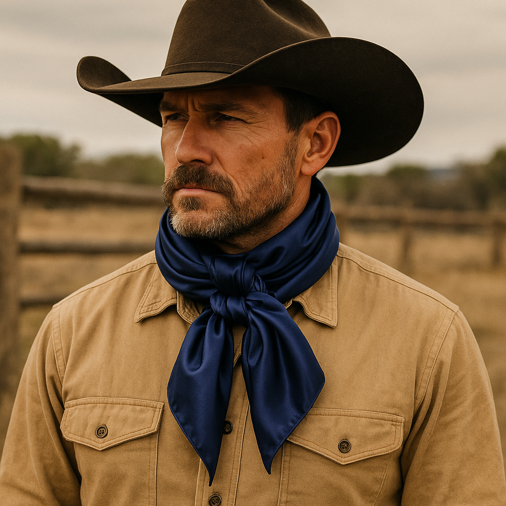 35X35"  Solid Dark Blue  Wild Rag / Scarf WRS9