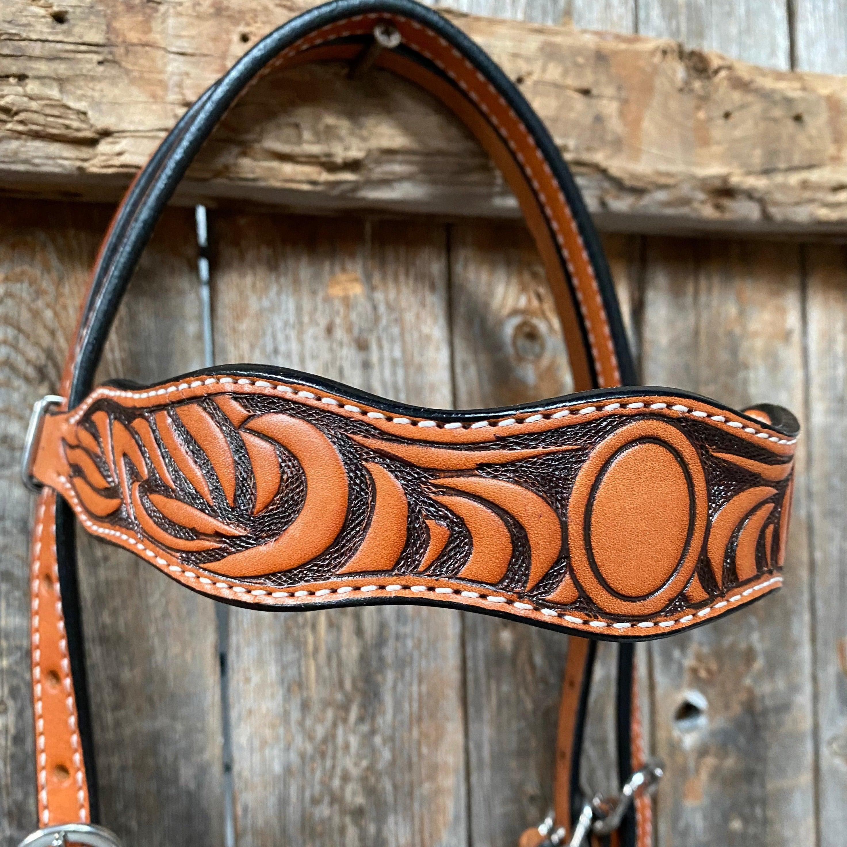 Two Tone Zebra Striped Browband Headstall/Bridle #241931 - RODEO DRIVE
