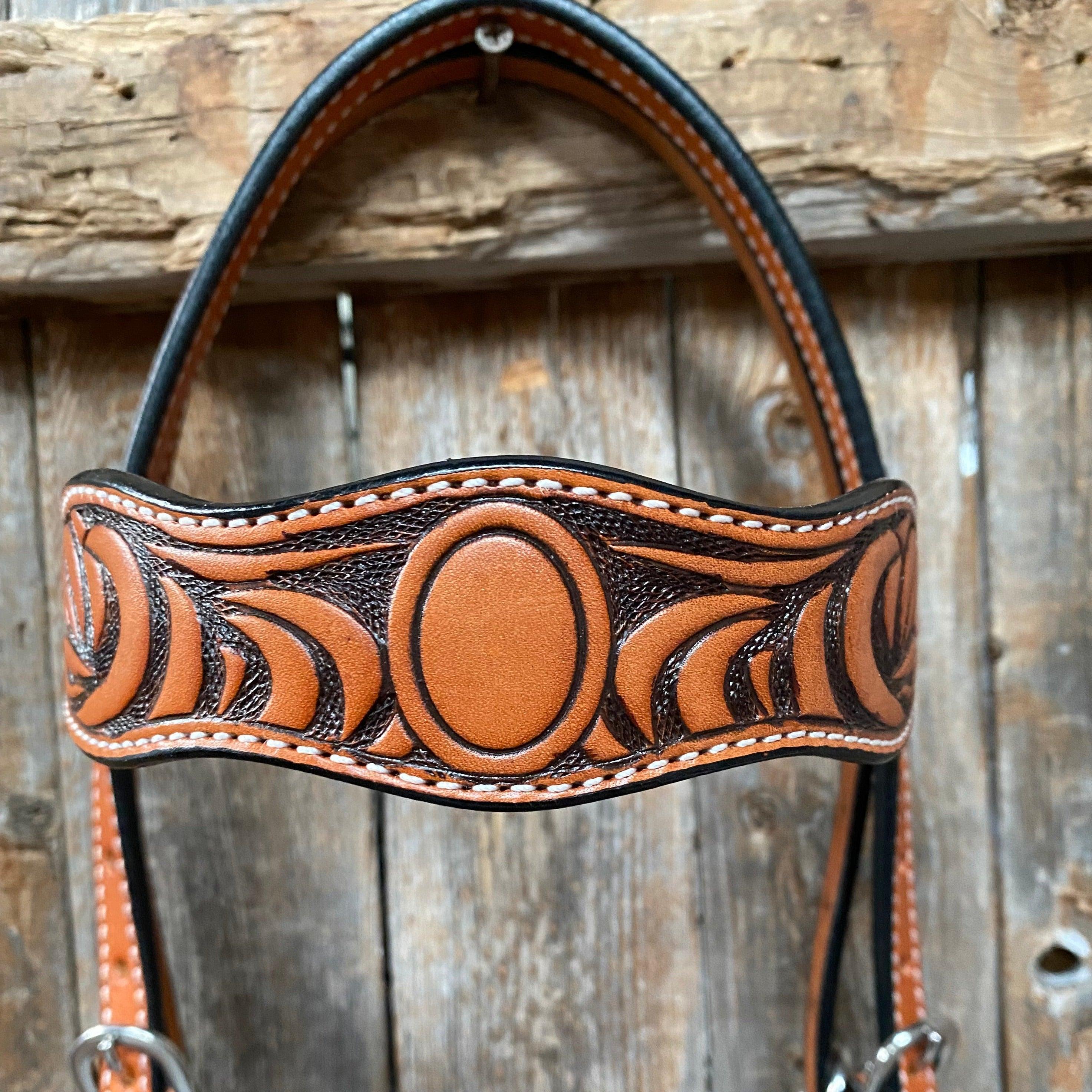 Two Tone Zebra Striped Browband Headstall/Bridle #241931 - RODEO DRIVE