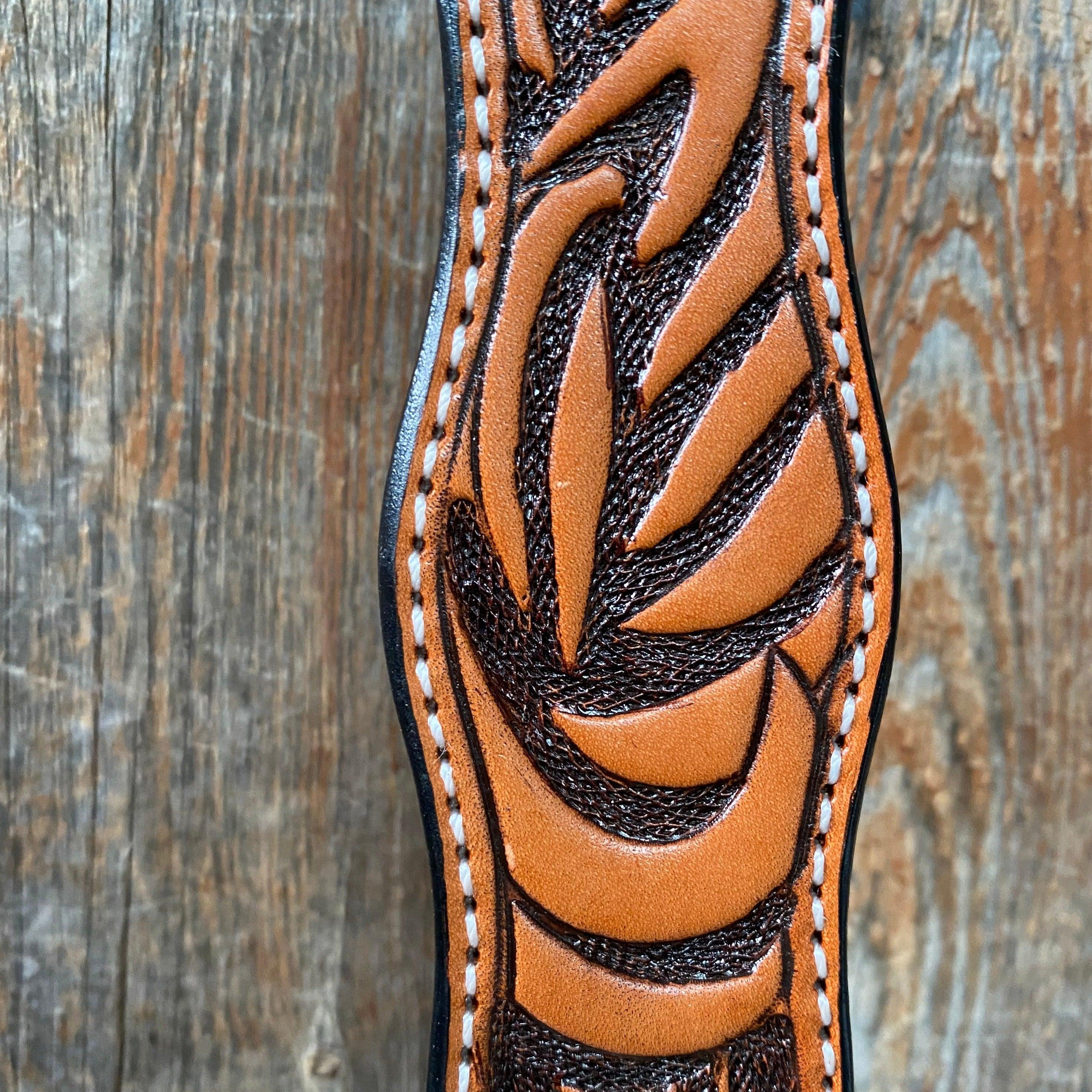 Two Tone Zebra Striped One Ear Headstall/Bridle #241941 - RODEO DRIVE