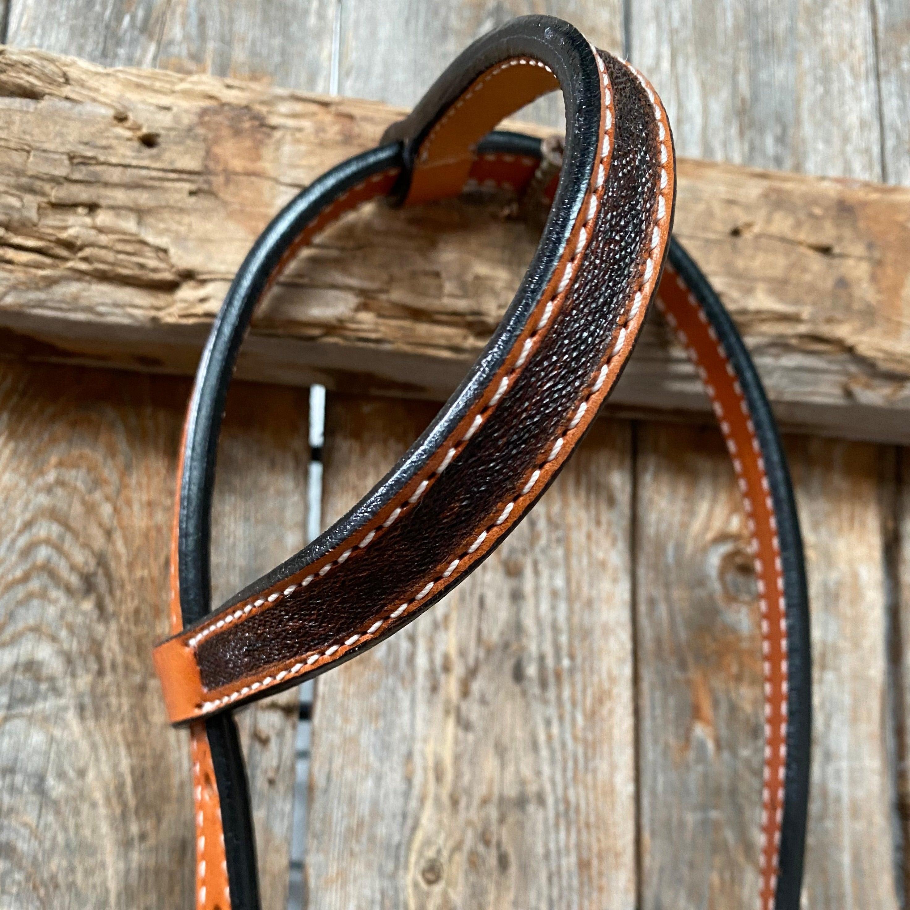 Two Tone Zebra Striped One Ear Headstall/Bridle #241941 - RODEO DRIVE
