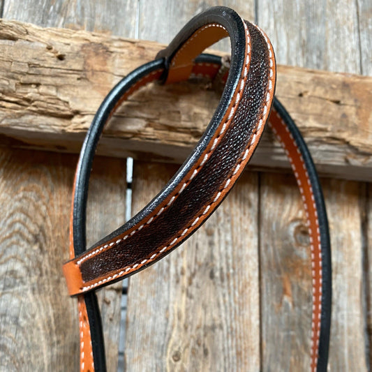 Two Tone Zebra Striped One Ear Headstall/Bridle #241941 - RODEO DRIVE