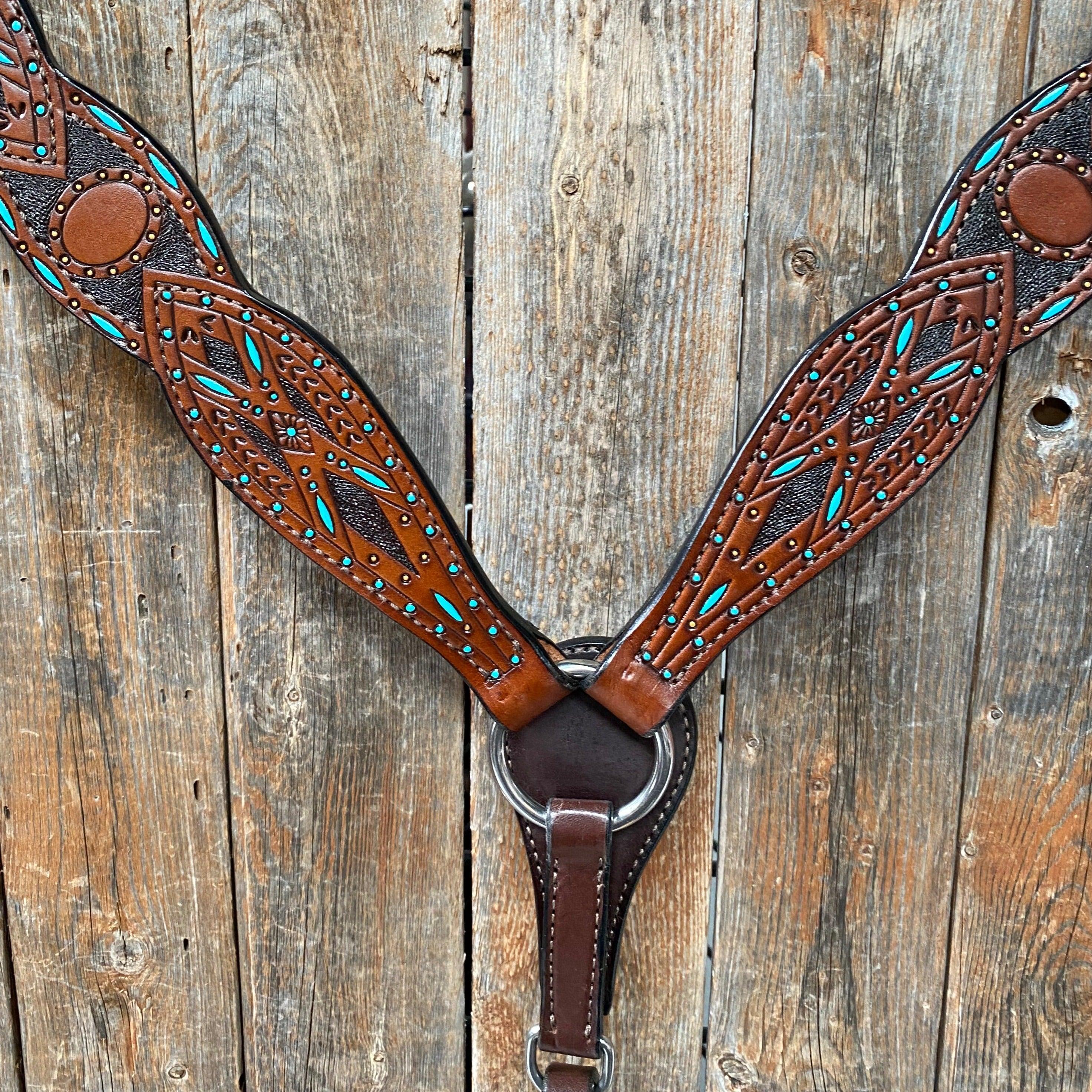 Hand Painted Two Tone Breastcollar #561983 - RODEO DRIVE