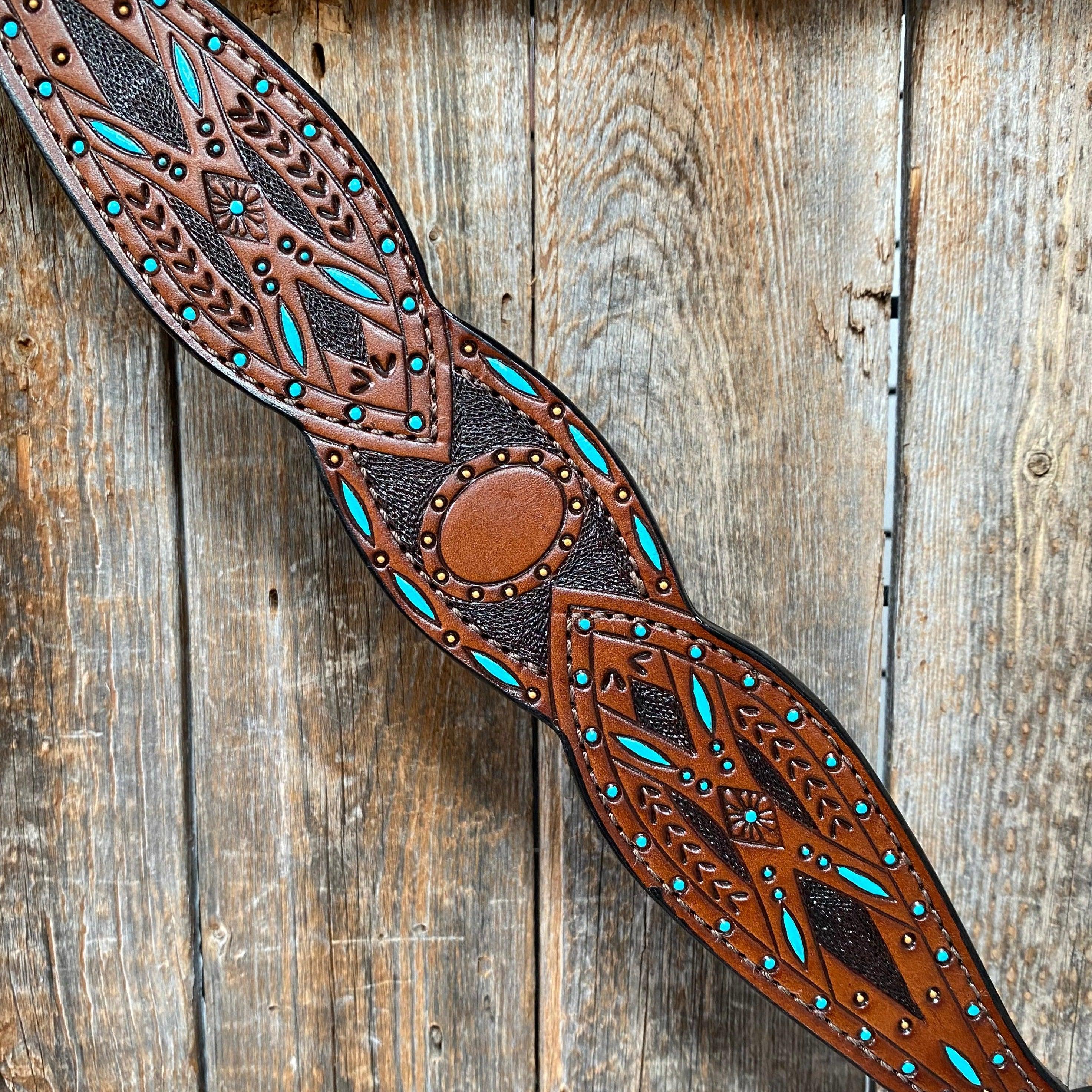 Hand Painted Two Tone Breastcollar #561983 - RODEO DRIVE