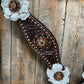Dark Oil Copper Dot White and Topaz Browband / One Ear Tack Set #BBBC441 - RODEO DRIVE