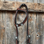 Medium Oil Floral Scalloped Clear Browband / One Ear / Breastcollar Buckstitch #BBBC485 - RODEO DRIVE